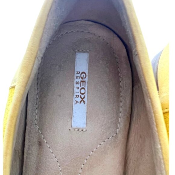 GEOX Leather Loafers Shoes Women, Yellow, Size EU 37 - Picture 7 of 9